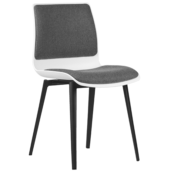 Pod Upholstered 4 Leg Black Base
