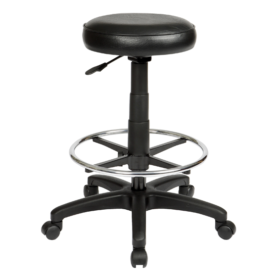State no back Upholstered Drafting Stool