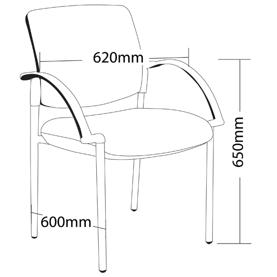 Maxi 4 Leg Chrome with Arms