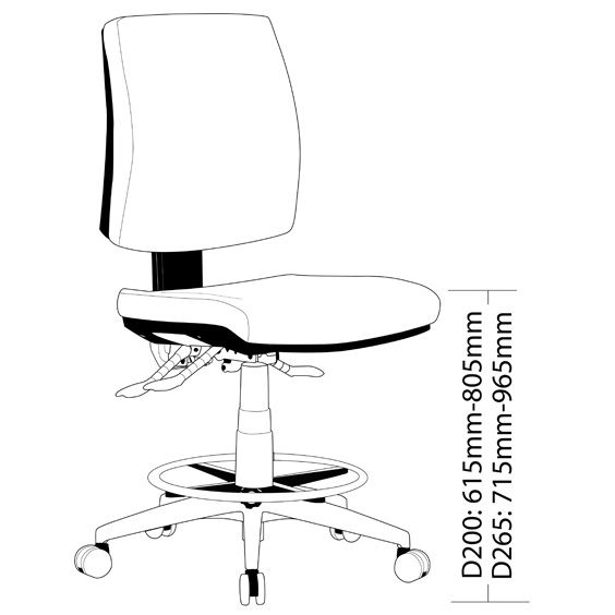 Virgo 350 Low Back Drafting Chair