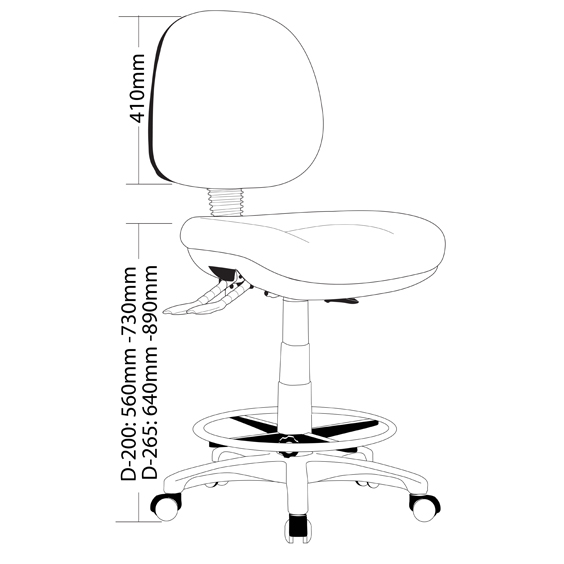 Prestige 200 Low Back Drafting Chair