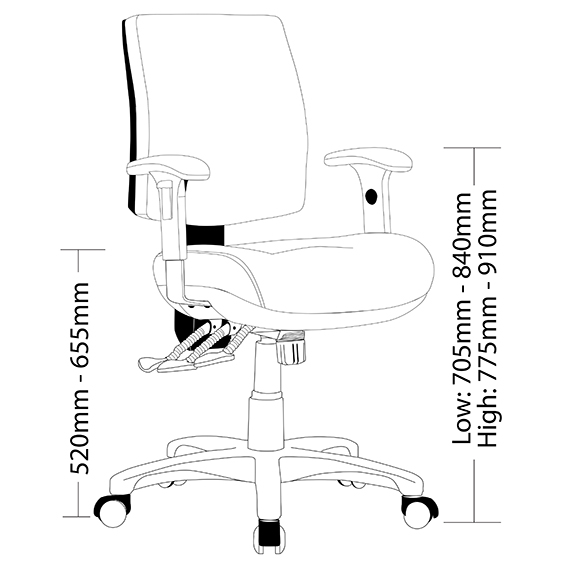 Galaxy Low Back with Arms