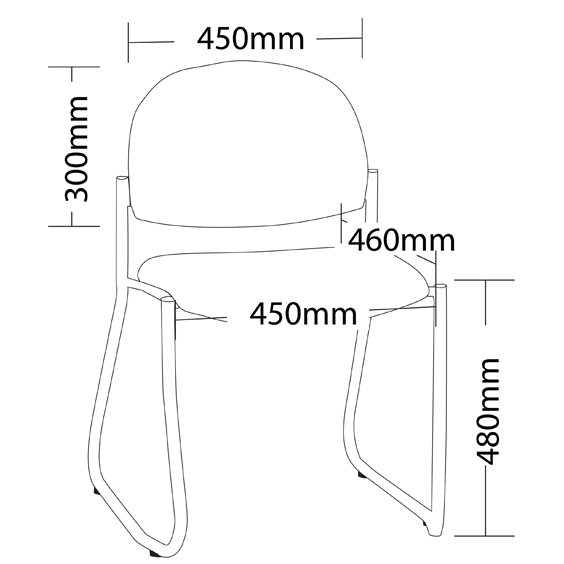 Vera Sled with Tablet Arm