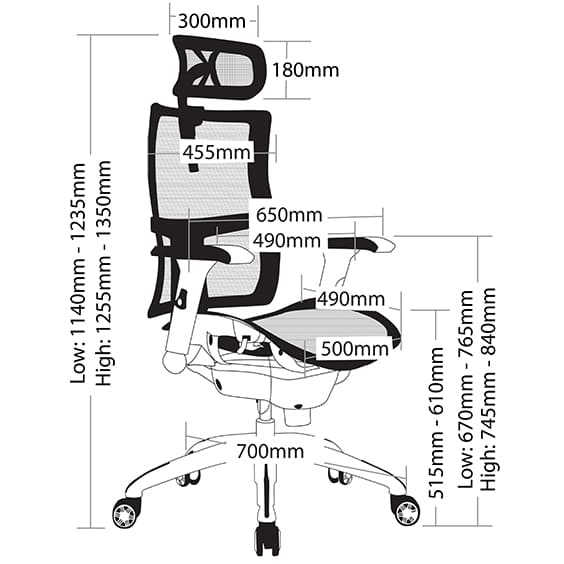 Zodiac High Back with Headrest