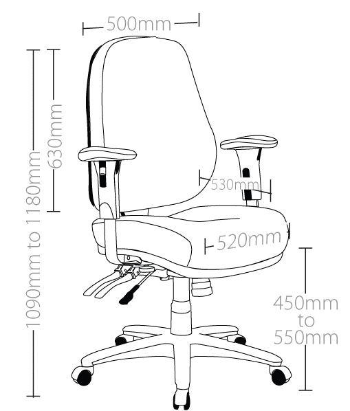 Rover Leather High Back Task Chair