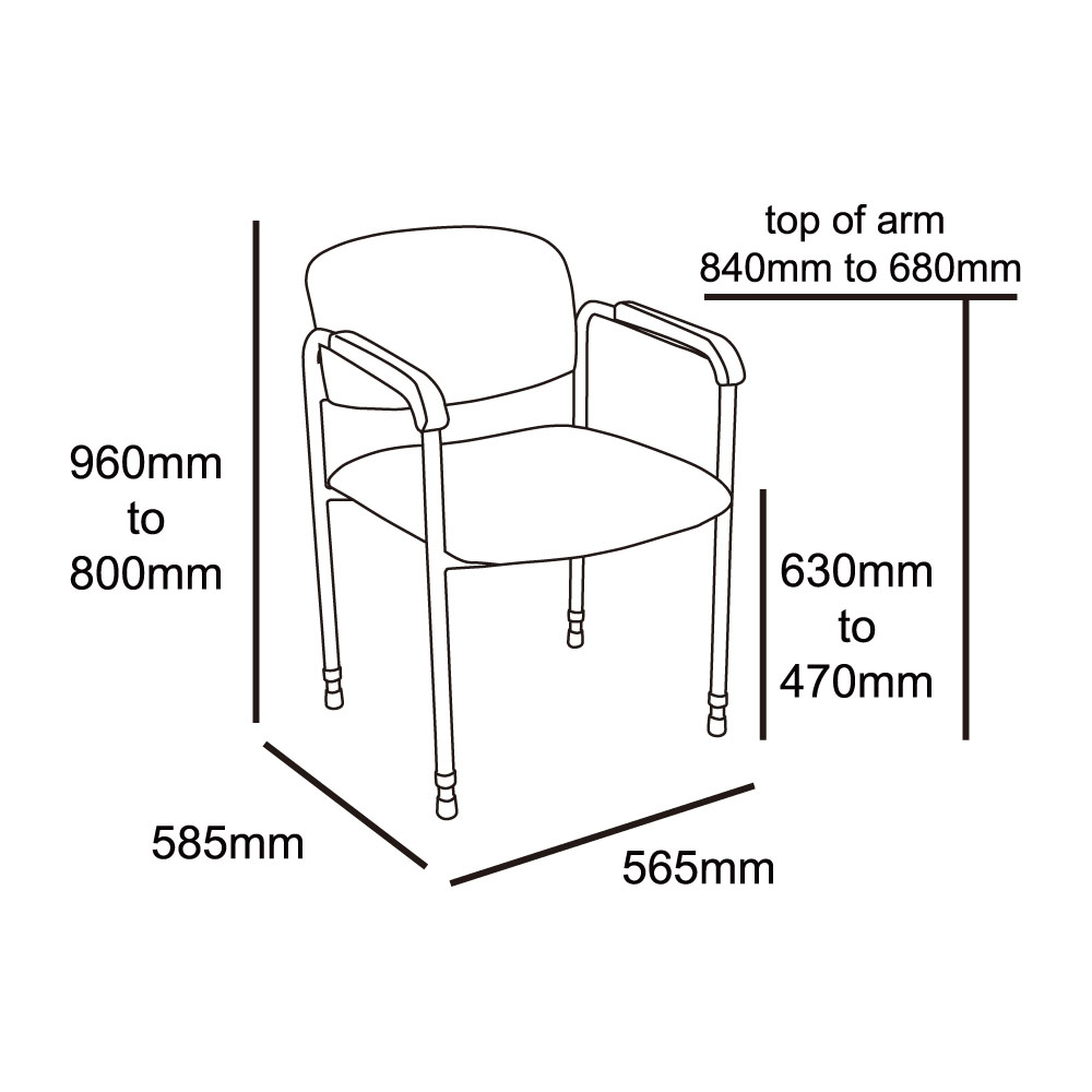 Ziggy Arm with Adjustable Legs