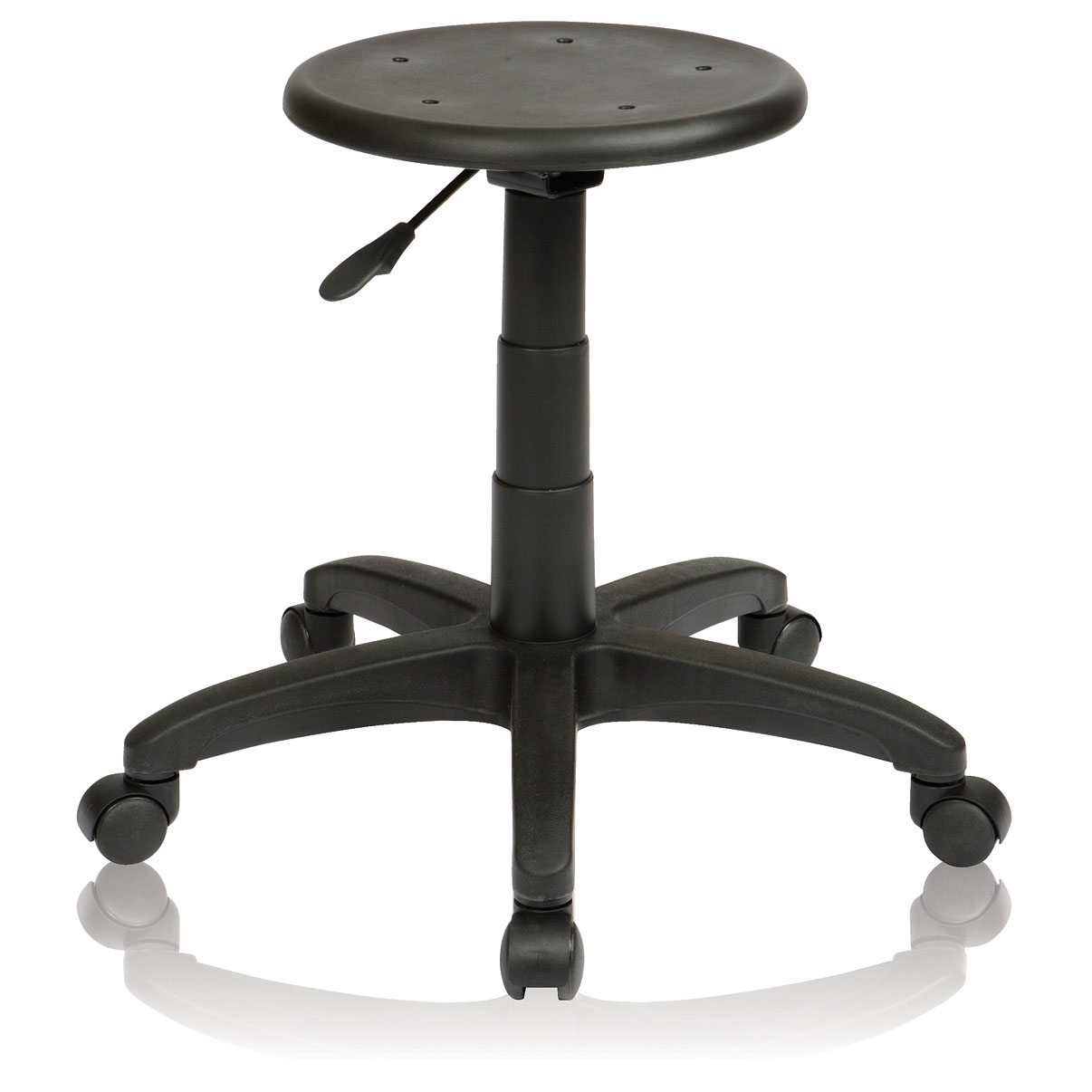 Industrial Stool Single Lever - No Back, with footring