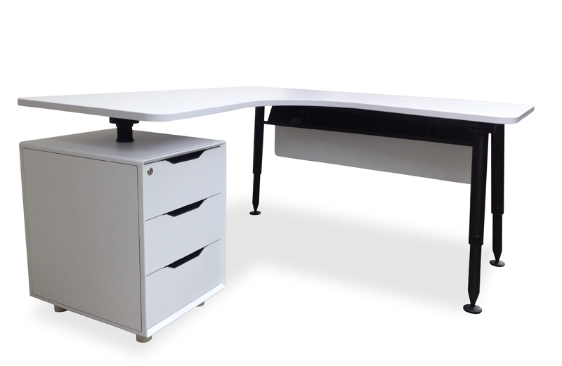 Tuxedo Corner Desk - Left Hand Pedestal