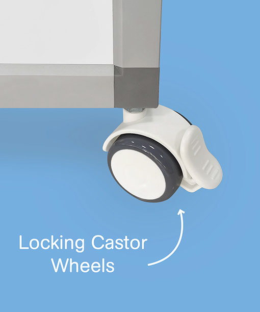 Alpha Double Sided Mobile Porcelain Whiteboard