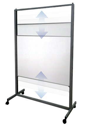 Aspire Vertical Sliding Whiteboard
