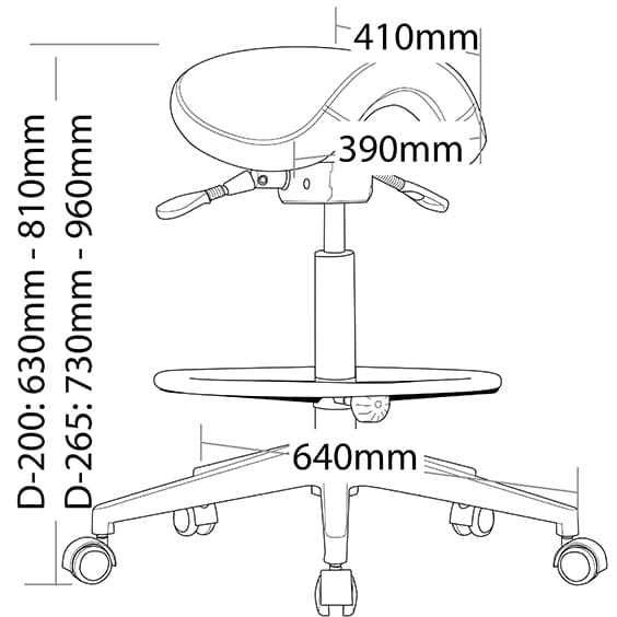 Cad Saddle Drafting Stool