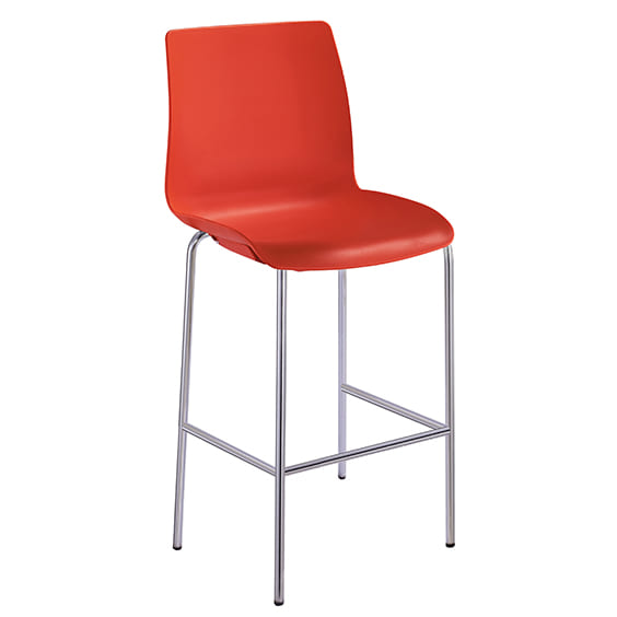 Pod 4 Leg Chrome Bar Stool