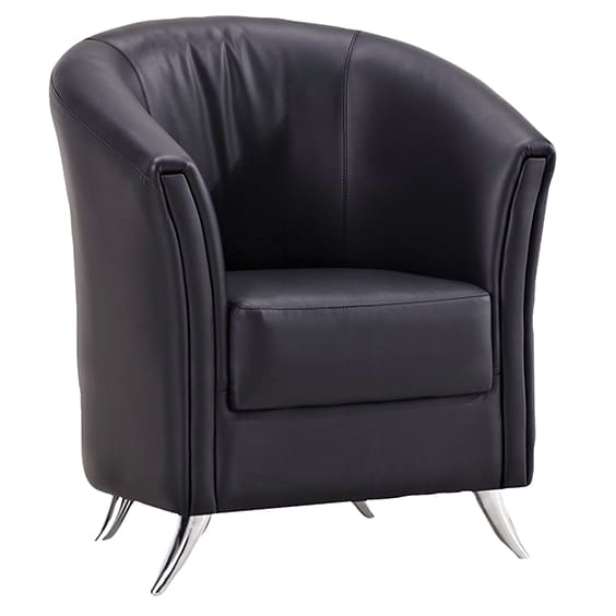 Roxa Single Seater Lounge Chair Black PU