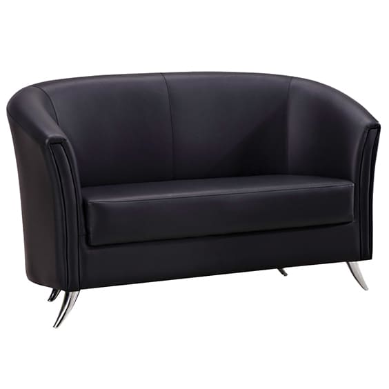 Roxa 2 Seater Lounge Black PU