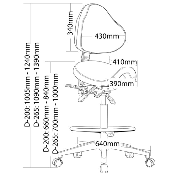 Stage Industrial Saddle Seat Stool