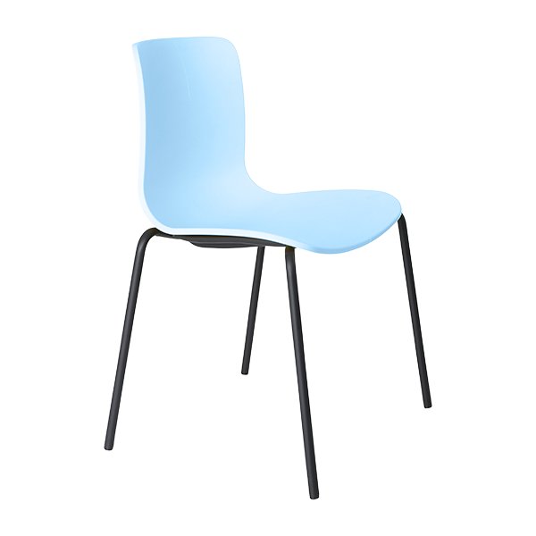 Acti chair, 4 leg black powdercoat frame