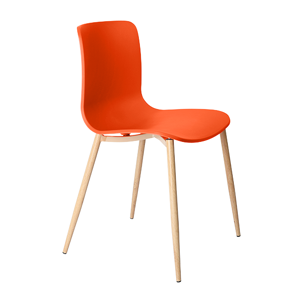 Acti chair, 4 leg woodgrain powdercoat frame
