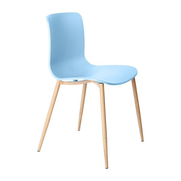Acti chair, 4 leg woodgrain powdercoat frame