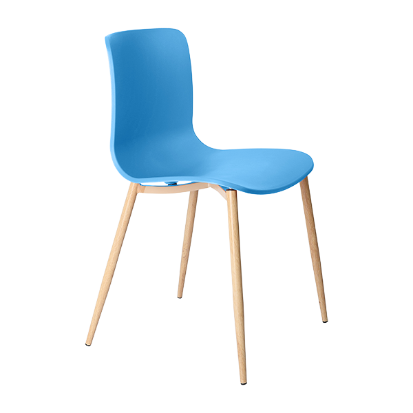 Acti chair, 4 leg woodgrain powdercoat frame