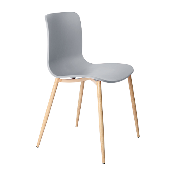 Acti chair, 4 leg woodgrain powdercoat frame