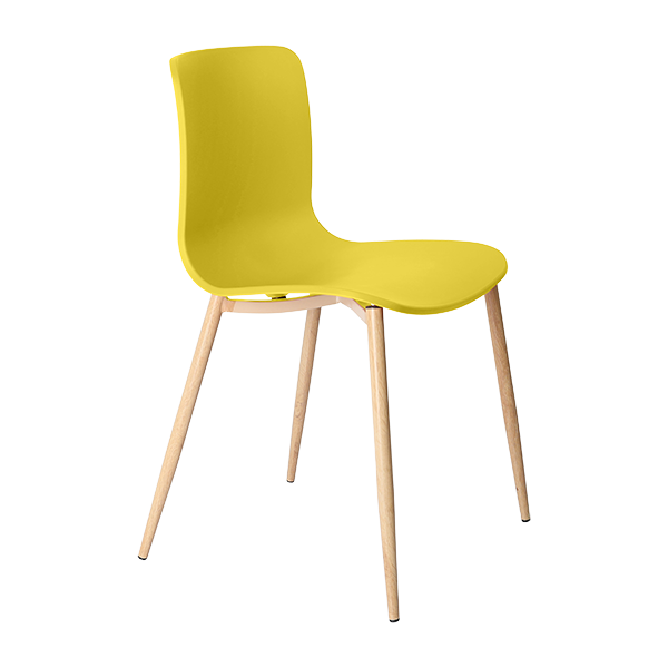 Acti chair, 4 leg woodgrain powdercoat frame