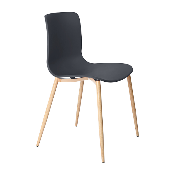 Acti chair, 4 leg woodgrain powdercoat frame