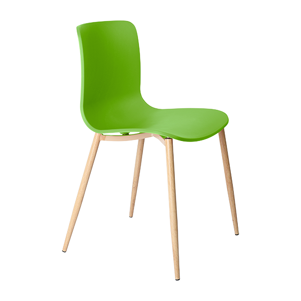 Acti chair, 4 leg woodgrain powdercoat frame