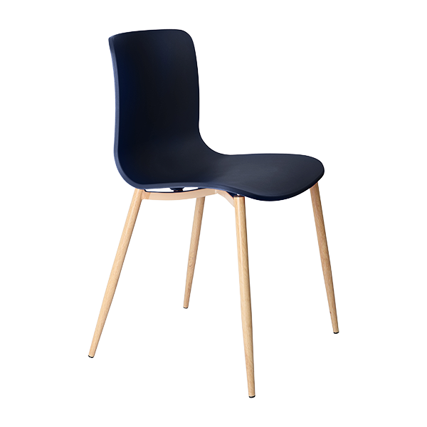 Acti chair, 4 leg woodgrain powdercoat frame