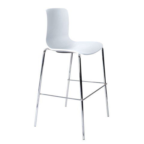 Acti high stool, 4 leg chrome frame