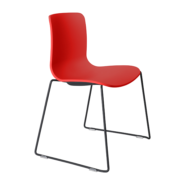 Acti chair, black sled frame