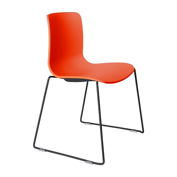 Acti chair, black sled frame