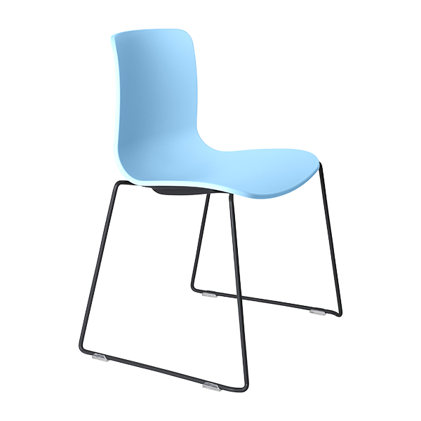 Acti chair, black sled frame