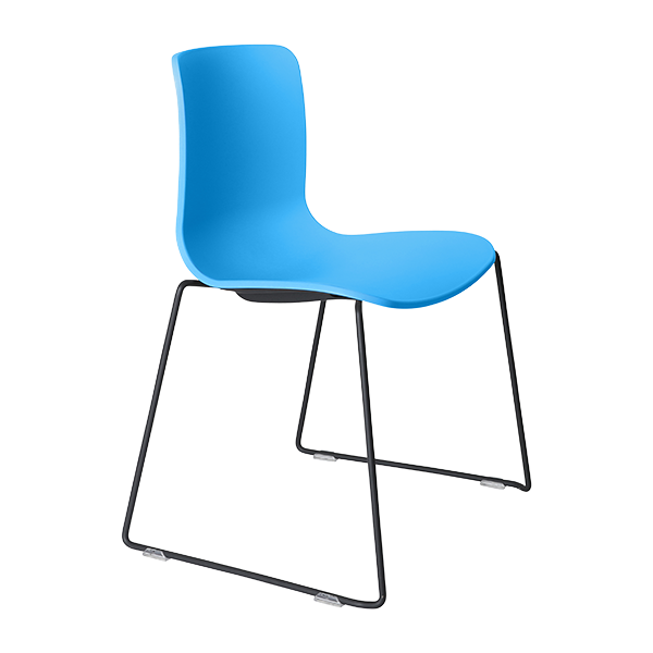 Acti chair, black sled frame
