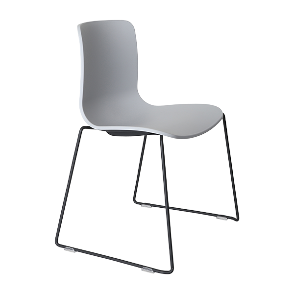 Acti chair, black sled frame