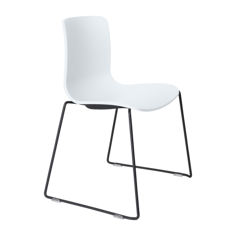 Acti chair, black sled frame