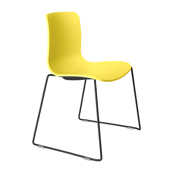 Acti chair, black sled frame