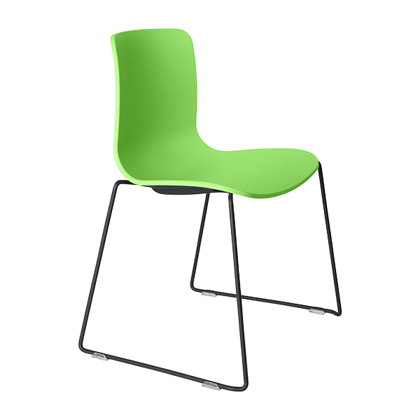 Acti chair, black sled frame
