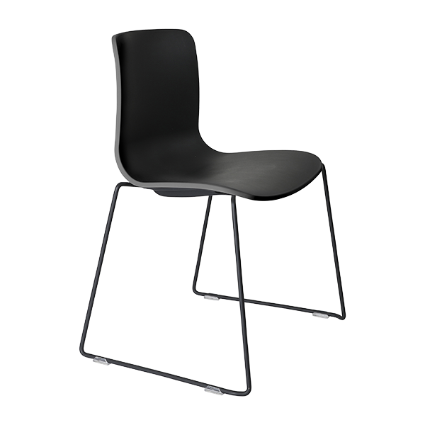 Acti chair, black sled frame