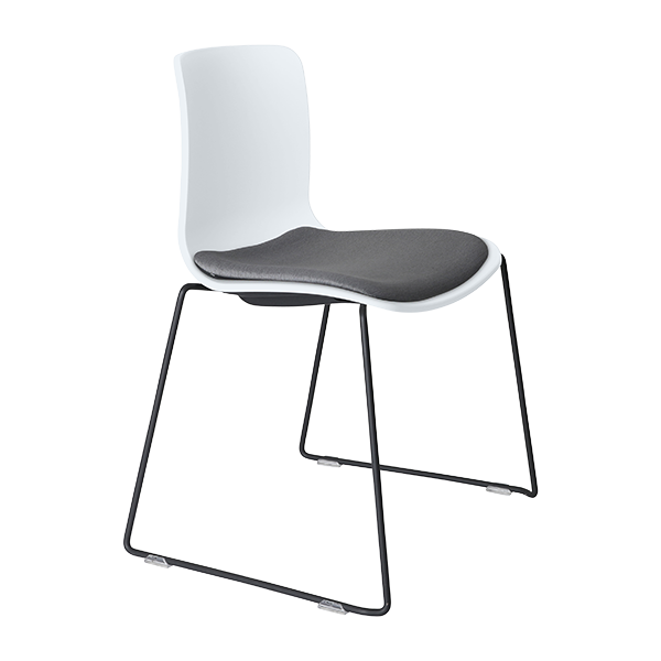 Acti chair, black sled frame