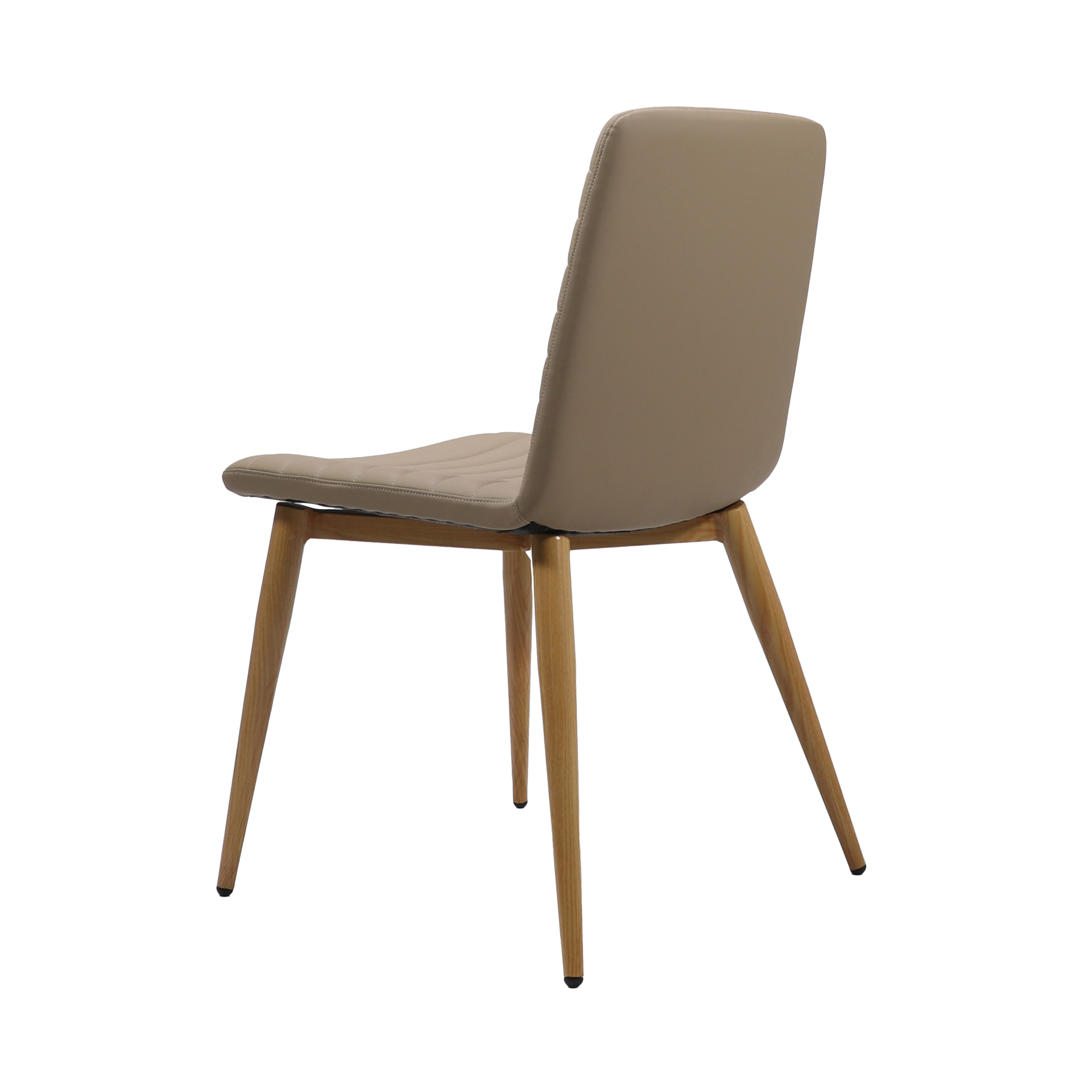 Pixel Sled Chair - Almond PU/Ash