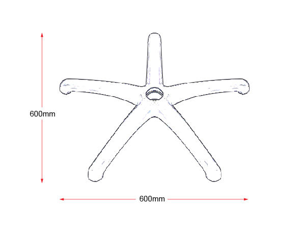 Rapidline 600mm Diameter Chair Base