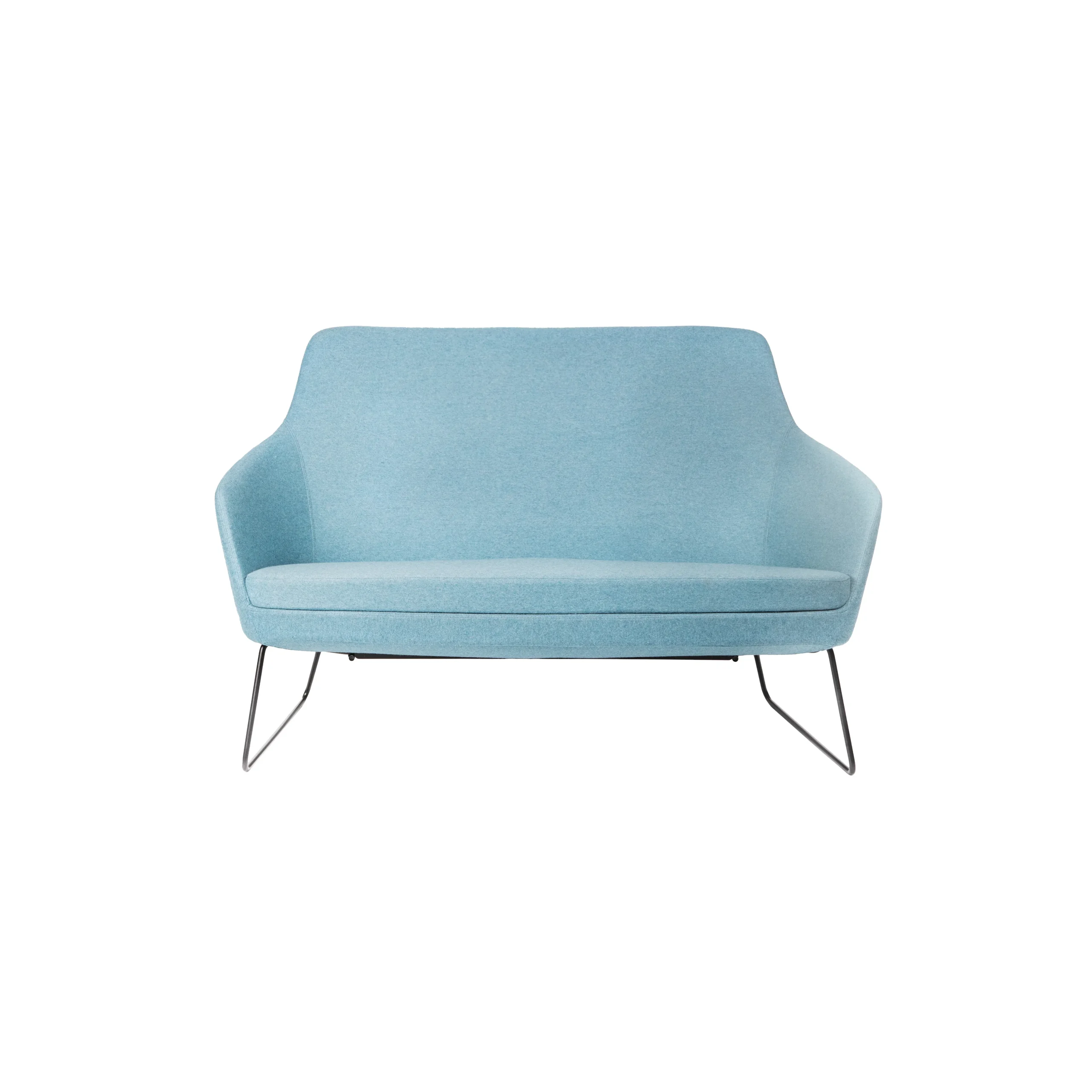 Annette 2 Seater Lounge Sled Black