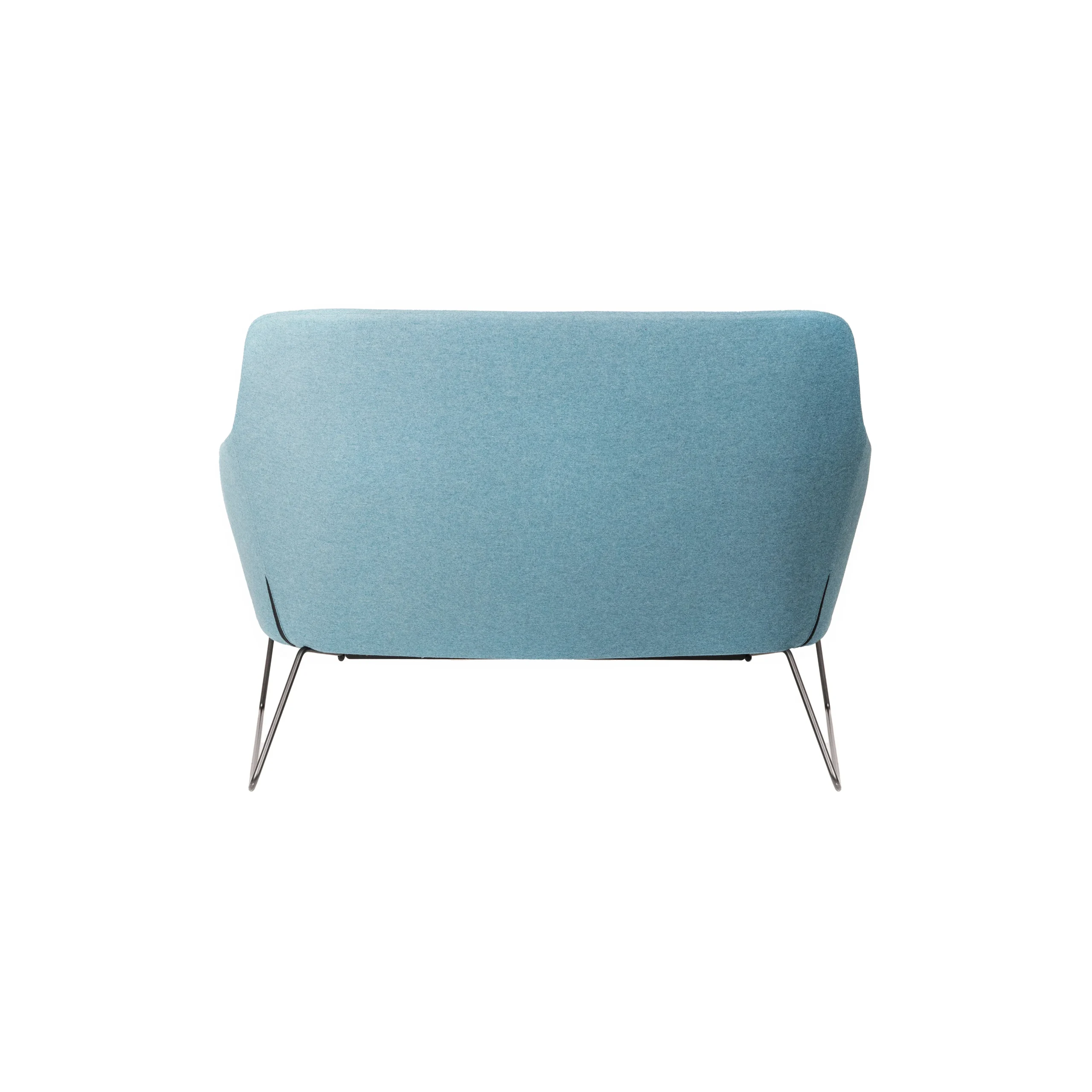 Annette 2 Seater Lounge Sled Black