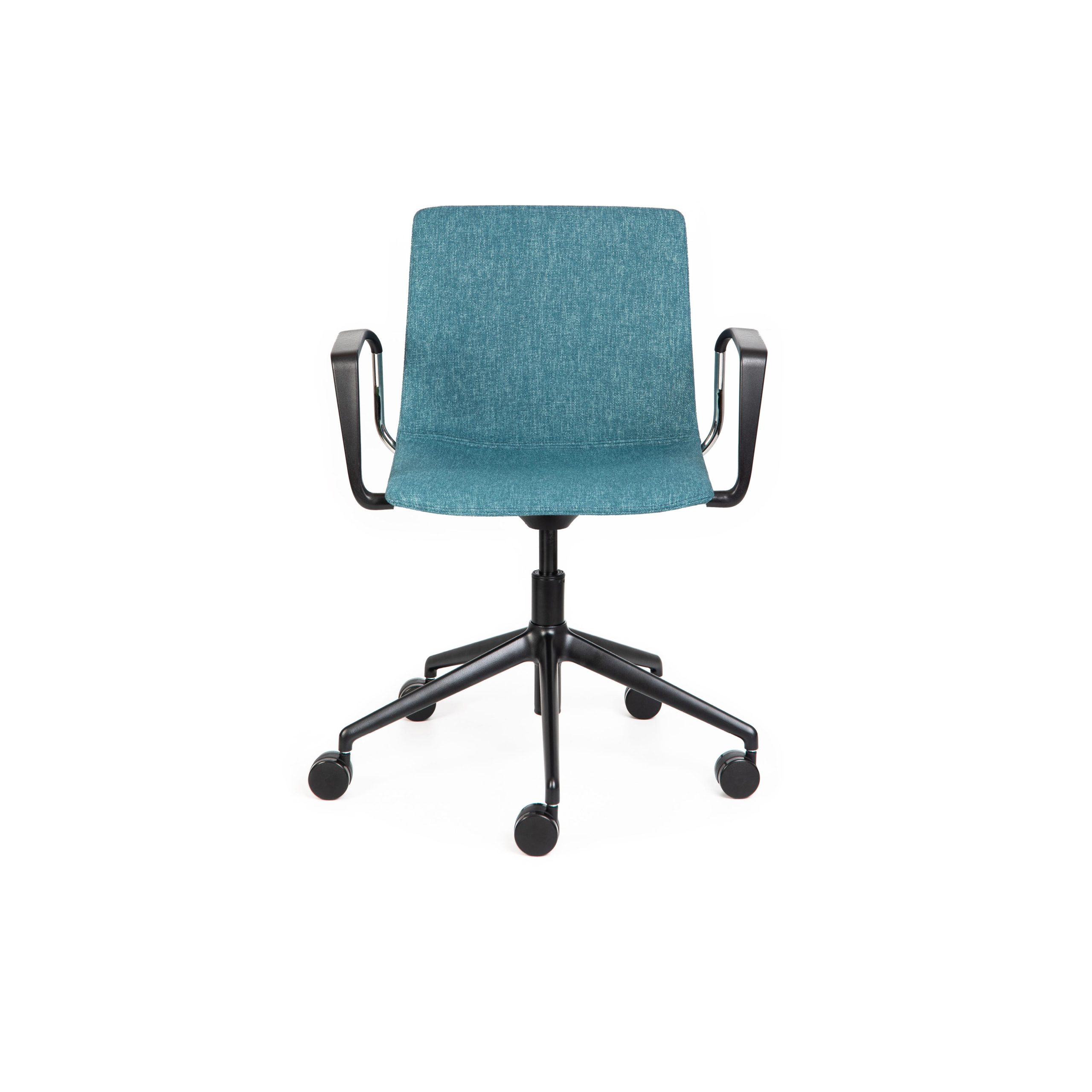 Jubel Castors Italian-5 Black Upholstered Arms