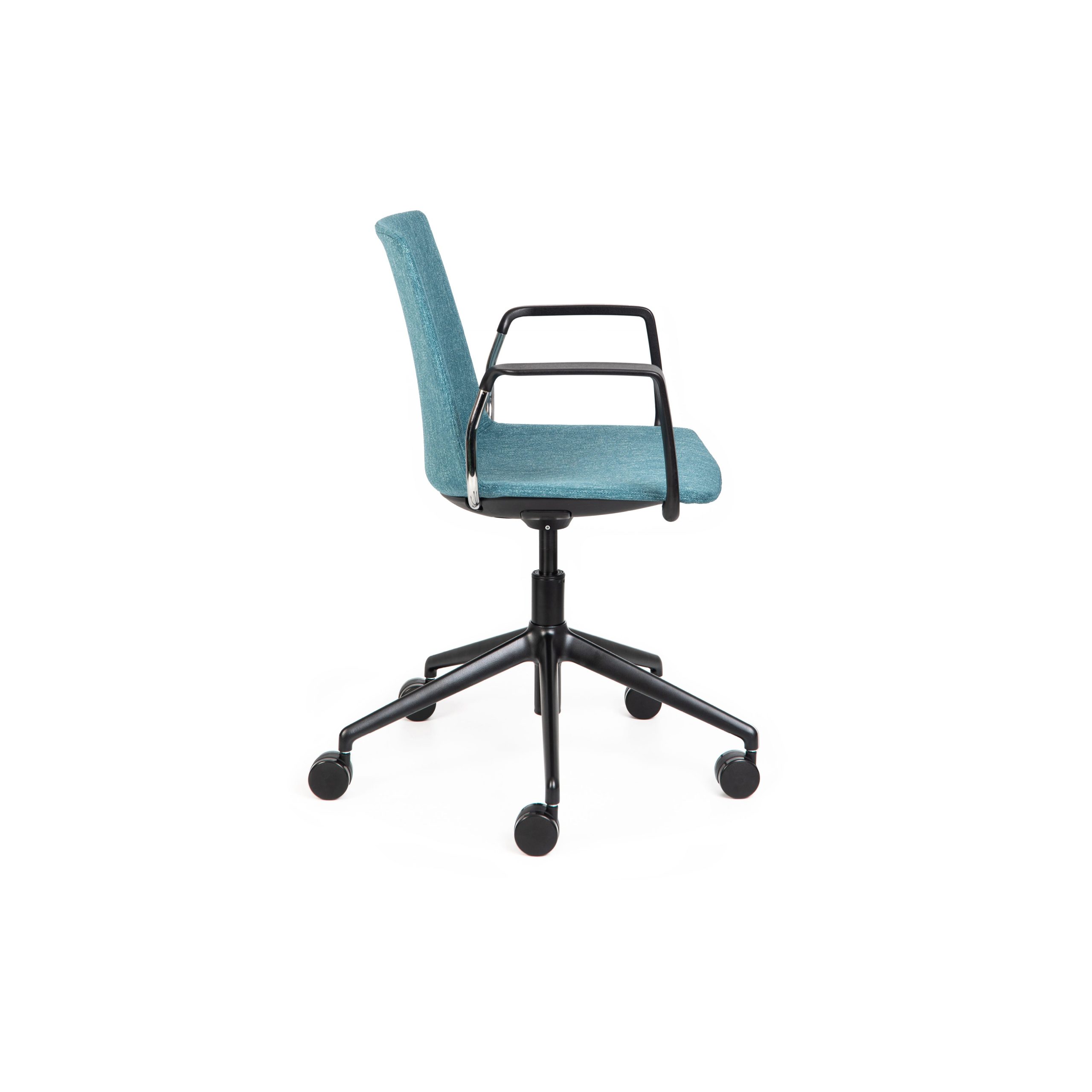 Jubel Castors Italian-5 Black Upholstered Arms