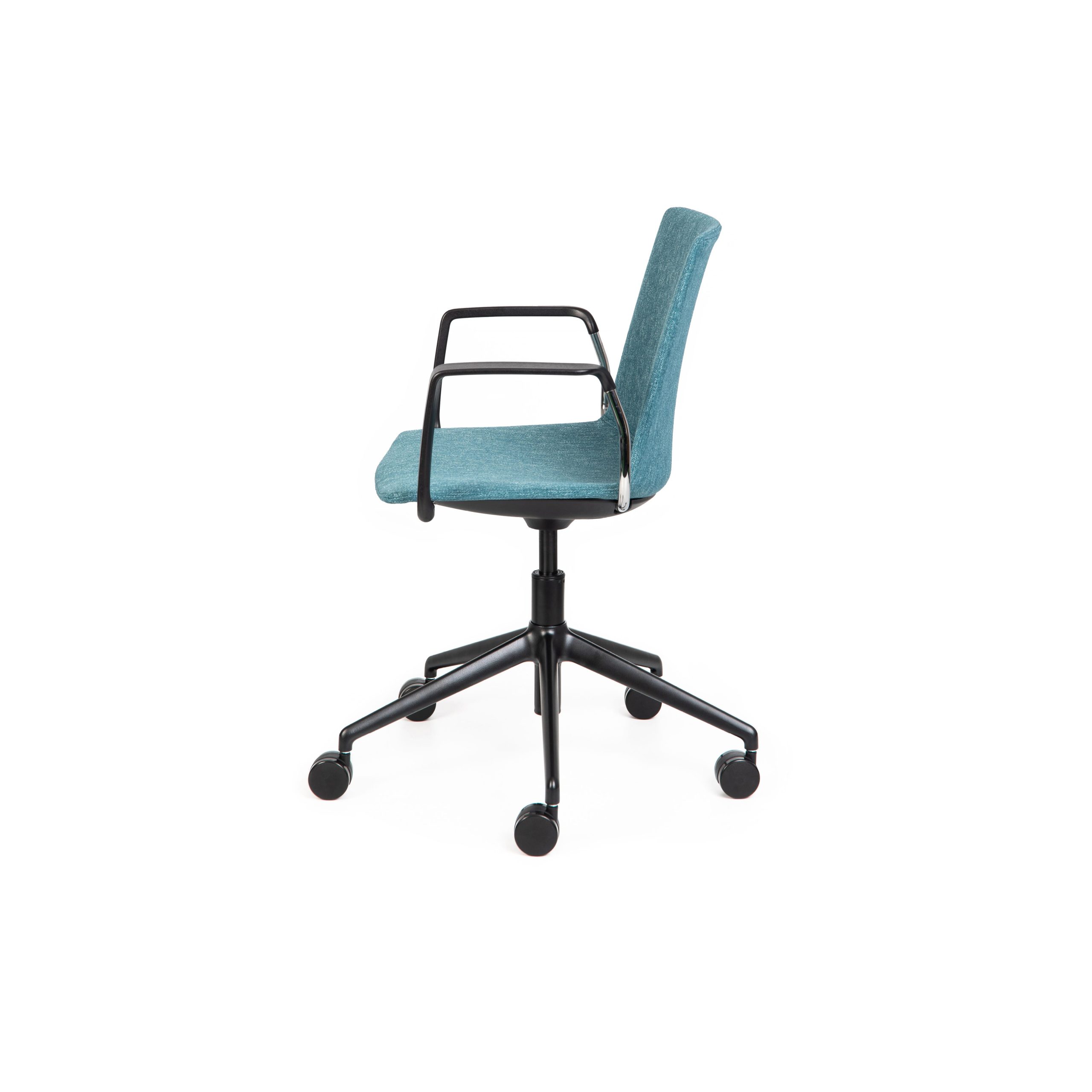 Jubel Castors Italian-5 Black Upholstered Arms