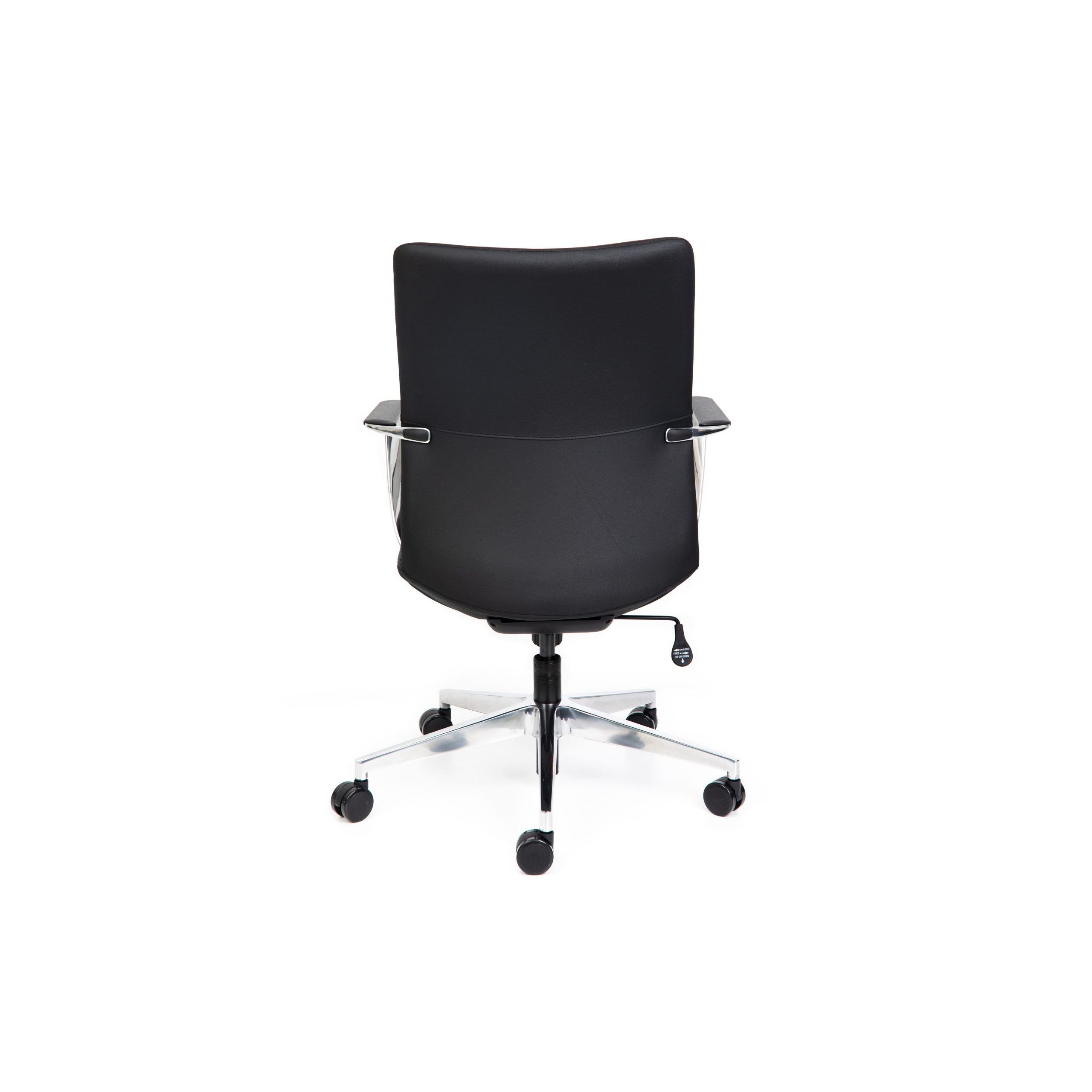 Director Mid Back Black leather