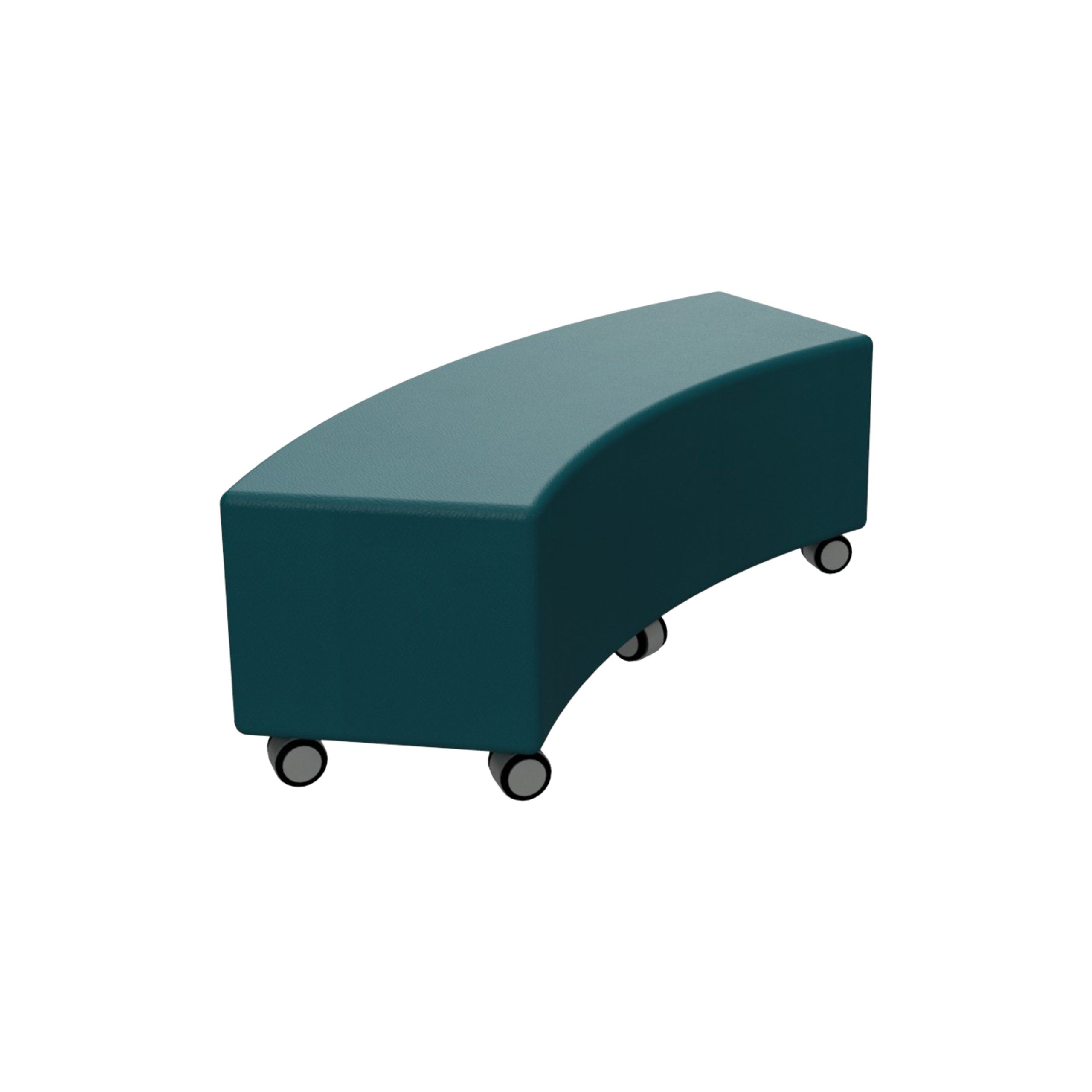 Spring Modular Curved Ottoman with Castors